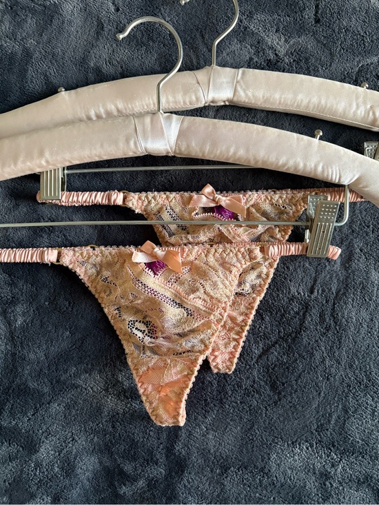 Agent Provocateur Other - Agent Provocateur Sienna Blush and Gold Lace Thongs - 2 pair